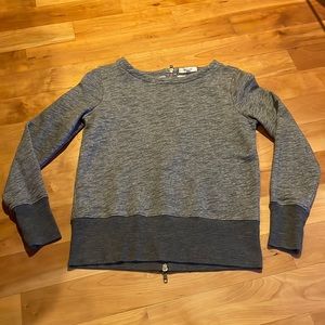 Madewell Grey 2-tone Sweater w zipper back XS crew neck